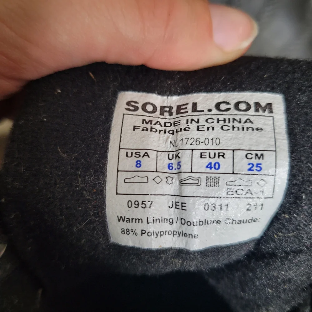 Sorel Cheyanne black leather duck boots 8 - Picture 5 of 5